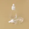 Storage Bottles Refillable Clear Rectangular Glass Bottle With Dropper 15ml 30ml 50ml 100ml For Essence Oil Serum Cosmetic Skin Care