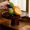 Borden vintage walnoot kleur vaste houten cake lade ins stijl huishouden woonkamer sum schotel dessert tafel display frame fruit