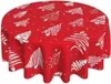 Table de table joyeux noël nappes 60 pouces rouges arbre rouge hiver Noël nappes en polyester tissu lavable