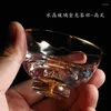 Tasses Saucers Minghong Crystal Glass Tea Tasse épaissie de feuille d'or épaissie maître personnel Single Gift Vare
