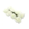 Fleurs décoratives 10 tête en mousse artificielle Bouquet rose DIY Pompom Couronne décoration Bridal Holding Flower Widing Car Home Desktop Decor