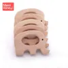20pc Baby Wooden Teether Animal Beech Pacifier Pendant BPA Free Wood Teeth Blank Rodent Teether Toy Nursing Gift Childrens Good 240407