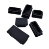 10pcs en plastique noir en acier rectangulaire bouchon de bougie meuble de jambe anti-glis