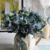 1 bouquet 28cm européen joli mariage mini pivil