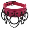 Chokers Gotik Siyah Çivili Punk Suçlu Yaka Ediciler Perçinler Adam Chocker Kolye Kadınlar Erkekler Bondage Cosplay Goth Je Dhgarden Dhvrz