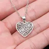 Pendant Necklaces 1pcs Mom Heart Long Necklace Components Vintage Jewelry Items Chain Length 40 5cm