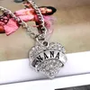 Pendant Necklaces Pendants Jewelry Diamond Peach Heart Mothers Day Gift Family Daughter Sister Crystal Necklace Drop Delivery 2021 Ot4rw