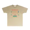 New Rhude Brand Summer Tshirts Mens Designer T Shirts Womens Fashion Entery Clothes RH031 سفينة مطبوعة من قميص قصير الأكمام S-XXL