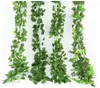 Fiori decorativi 2.1M Foglia di edera artificiale Rattan Funta viti Sweet Vines Piccole foglie verdi Pianta Garland Creeper Home Restaurant