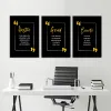 Yellow Black Office Decor Affisch Grind Execute Motivational Citat Canvas Målning Inspirerande väggkonst Entreprenör Poster Hom