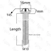 TGOU Titanium Bolt M10X20 25 30 35 40 45 50 60 65mm 1,25 / 1,5 Pitch Plum Torx T45 Head pour la voiture de moto