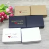 Новые 10шт 8x6x2см белый /Kraft /Black Jewelry Display Packing Box с ручной работы с Love Cardboard Gif