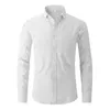 Camisas casuais masculinas masculino de linho de algodão para baixo camisa