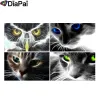 Diapai 5d fai -da -te dipinto diamantato al 100% trapano quadrato/rotondo "gatto luminoso" da ricamo 3d a croce decorazioni per la casa