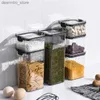 Słoiki z żywności Canisters 4-9pcs Food Sttoe Pojemniki kuchenne stare oranizacja pudełka pudełka Słoiki kanały stare do kuchennej żywności pudełko pudełko pokrywka IFT l49