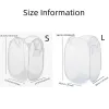 Folding Laundry Basket Bathroom Clothes Mesh Storage Bag Dirty Laundry Sorting Basket Children Toys Sundries Storage Organize