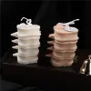 Moldes de vela de silicone de vértebras 3D para ornamentos de gesso de velas perfumados de pão diy