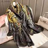 Scarves 180X90CM Print Silk Scarves Satin Shawls female women Popular Letter Beach lady Towel Fashion Long Bandanna foulard wrap muffler240409