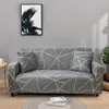 Stoelbedekkingen Geometrische bank voor woonkamer Stretch Protector Anti-Dust Elastic L-Shape Corner Couch Cover Loveseat