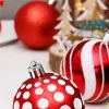 30pcs/Set 6cm Christmas Ball Ornaments Christmas Tree Hanging Decor Green Red White Colorful Pendant Christmas Balls