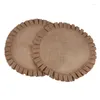 Maty stołowe rustykalne obkładki rustykalne z zestawem podkładek o wielkości 12 o średnicy 15 cali