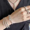 Brangle Classic 925 Bracelet d'os de serpent élastique en diamant All Diamond Elastic adapté aux marques de mode pour femmes cadeaux de bijoux de luxe YQ240409