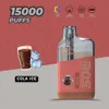 Barre de rhum d'origine 15000 Puffle jetable E Cigarettes Puffle 15K Dispositif de commande de flux d'air 0% 2% 3% 5% Kit de stylo de vape en option