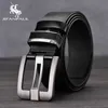 Belts JIFANPAUL Genuine Leather Mens Belt Fashion Alloy Designer Belt Buckle Luxury Brand Jeans Suit Business Black Belt MenL240409