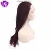 Hot selling burgundy twist braided lace front wigs full hand tied synthetic Frontal wig for african americans