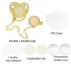 Rhinestones fullicifier baby con copertina di clip a catena cristallina set blank personalizzato Bling silicone ciucini regalo neonato