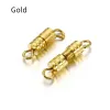 50pcs Cylinder Fasteners Clasps Buckles Closed End Screw Clasp Connectors for Bracelet Necklace Jewelry Making DIY