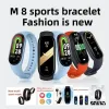 2024 Bluetooth Watch M8 Smart Branchband 0,96 -calowy ekran budzik kolorowy ekran zegarki zegarki Multi funkcjonalne smartwatch