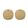 French Hollow metal women's ear studs round ball earrings new luxury exaggerated earrings PH-010