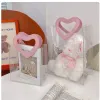 Borsa regalo di San Valentino Pvc Love Flower Borse Borsa di deposito regalo in plastica Transparente Piccolo Saccheggio per imballaggi regalo per imballaggi regalo