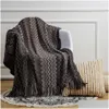 Decken Battilo Bohemia werfen Acryl -Strick mit Quastenbettplaidwürfen für Couch auf Dekor 221203 Drop Lieferung DHDTS