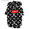 Odzież dla psów hurtowa odzież dla psa odzież designer wzór ubrania moda bawełniana bawełna T-shirty miękki oddychający puppy kotki dla zwierząt domowych chihuahua l46
