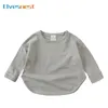 Frühling Herbst Childrens Clothing Boys T-Shirts Baumwolle Langarm Girls Tops Mode Color Kids Girls Tee 2-6 Jahre 240325