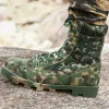 Botlar Erkekler Çöl Ordusu Taktik Botlar Dağ Kamuflaj Ayakkabıları Spor Spor İş Safefy Dağ Tırmanış Ayakkabıları Camo Jungle Boots