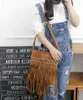 Torba dla kobiet mody rivet torby z frędzlami Wysokiej jakości ramię designerka designerska torebki kobiety crossbody bolsa feminina