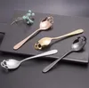 Sugar Skull Tea Spoon Rostfritt stål Kaffeskedar Dessert Spoon Ice Cream Tabeller Ful Flatware Spoon Kitchen Accessories EWB5616561