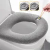 Kış Sıcak Tuvalet Koltuk Kapağı Tutamalı Rahat Daha Kalın Yumuşak Yıkanabilir Yakın Supestol Sıcak Aksesuarlar O şeklinde BiDet Kapak