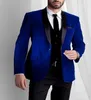 Royal Blue One Button Men Weddng Suits Shawl Lapel 3 Pieces Jacketvestpants Groom Tuxedos Custom Made Mens Suits For Wedding P4271694