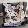 Échantillons 110x110cm Femmes Square Square Hijab Hijab Femme Design Print Lady châle Wraps Boundard Bufanda Grand Bandana Luxury 2023240409