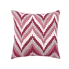 Poduszka Pink Series Ins ręcznie robione wełniane wełniane wystrój domu okładka geometryczna Jacquard okrągła obudowa solidna zamsz 45 cm