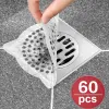 5-60pcs Sink Filters Stikcers Bathroom Floor Drain Sticker Hair Catcher Stopper Shower Drain Cover Kitchen Sink Filter Strainer