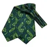 Hitie Green Floral Silk Mens Ascot Pocket Pocket Pocket Punks Set jacquard vintage cravatta cravatta per feste di nozze maschile Prom240409