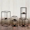 Candlers Porte-supports esthétique Géométrique Stand Iron Personnalisé Elegant Home Decorations Technology Nordic Centros de Mesa House Decor