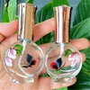 Storage Bottles 15ml Glass Perfume Empty Spray Bottle Gemstone Cover Hand-painted Round 100PCS/LOT