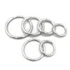 (10 pcs) 10/15/20/25/30/35/40/45/50/60/60 mm Silver Metal Ring Radif Roule Round Boutons de cercle Strong Boutons avec anneaux