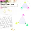 5 PCS Triangle HighLighter Portable Marking Pen Fluorescent Color Marker pour les surligneurs étudiants